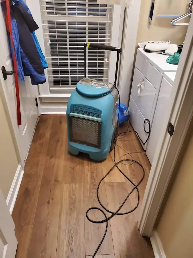 Commercial dehumidifier deployed for Flood Damage Cleanup in Derby